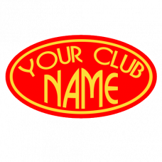 Your Club Name Oval Sticker